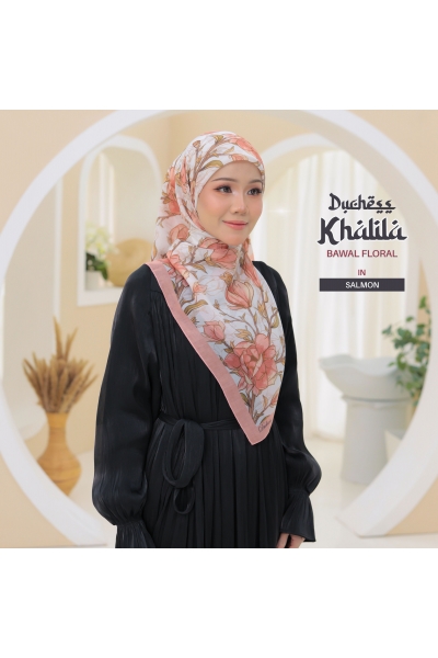 BAWAL FLORAL KHALILA - SALMON